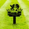 Personalized Dog Memorial Garden Stake, Cavalier King Charles Spaniel Metal Sign, Custom Pet Outdoor Decor