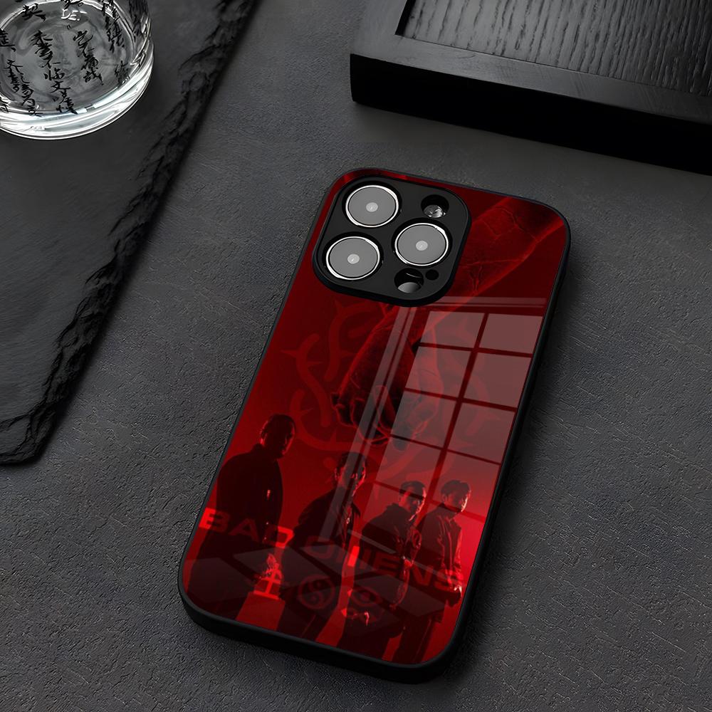 Music Bad Omens Design Phone Case Glass For IPhone 12 17 15 14 13 16 11 Pro XS Max Plus Mini X XR E2020 Tempered Coque