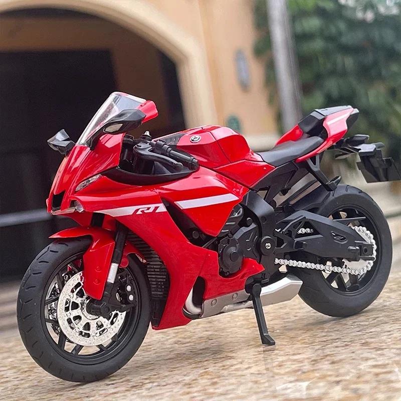 1/12 YAMAHA R1 Motorcycle Alloy Car Toys Metal Diecasts Motorcycles Model with Light and Sound Vehicle for Children Gifts M33