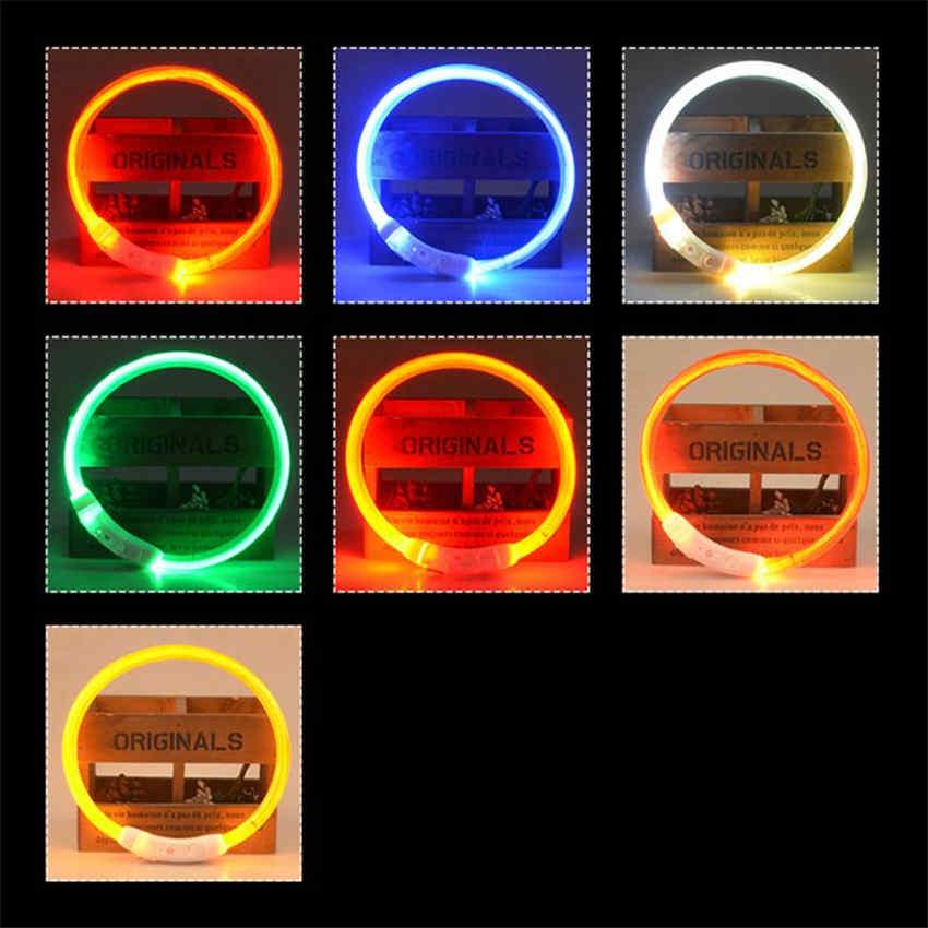 Rechargeable LED Dog Collar Light USB Glowing Dog Collars Pet Flash Luminous Collars