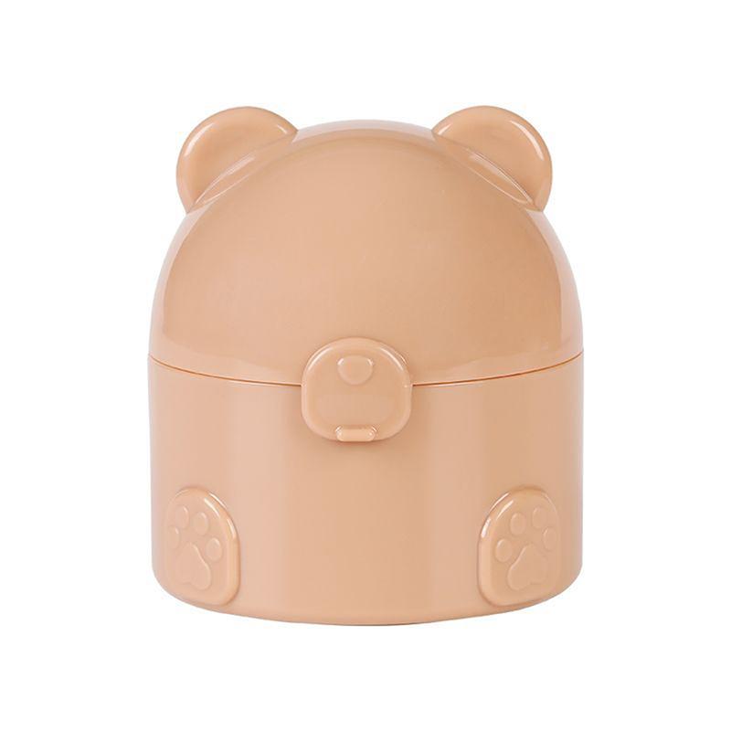 

Bear-Shaped Empty Container – Multipurpose Storage Box for Baby Powder, Refills, and Powder Puffs
