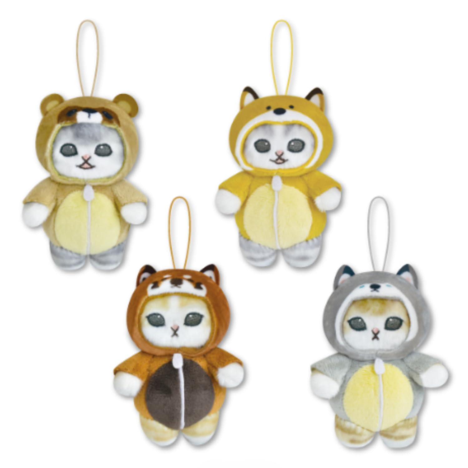 

mofusand Теплая пижама Nyan Mascot Plush Mofusand Все 4 типа Набор 10 см Прибл.