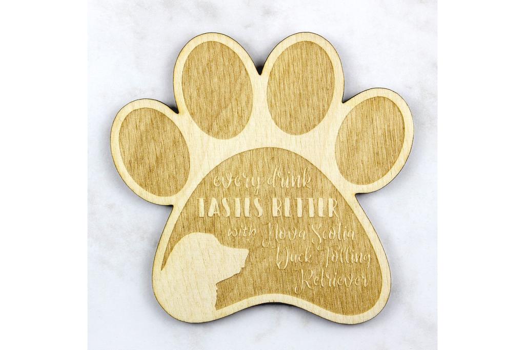 Nova Scotia Duck Tolling Retriever, Yarmouth Toller - Mug coaster, engraved coaster with dog, gift for dog lover by Art-Dog brand