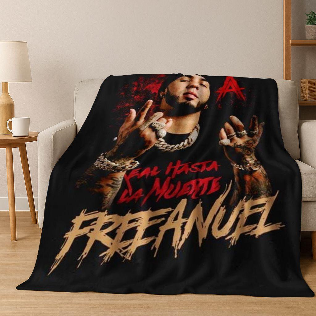 26 Style Anuel AA Hip Hop Rapper Singer Flannel Blanket,Warm and Cozy Soft Throw Blanket for Home Bedroom Bed Sofa Cover Kid