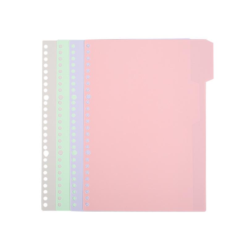 PP Index Page Solid Color Divider Labels for B5 Ring Binders - Macaron Collection