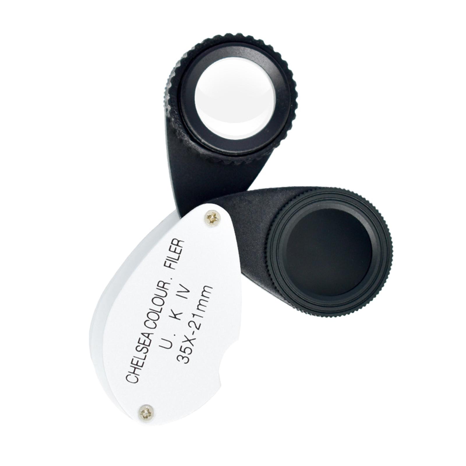 

Лупа 35-кратна металева кишенькова лупа, складна оптична лінза, ювелірна лупа, ідентифікаційний складний ювелірний монокуляр