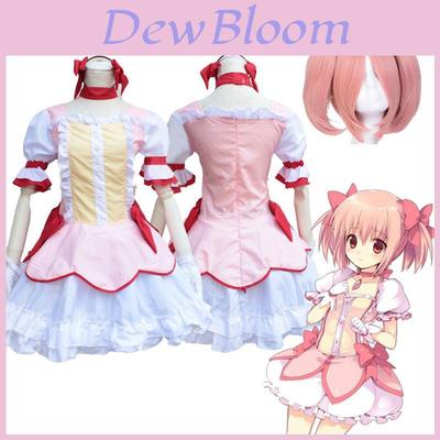 Madoka Kaname Puella Magi Madoka Magica Cosplay Costume Elegant Maid Dress Set