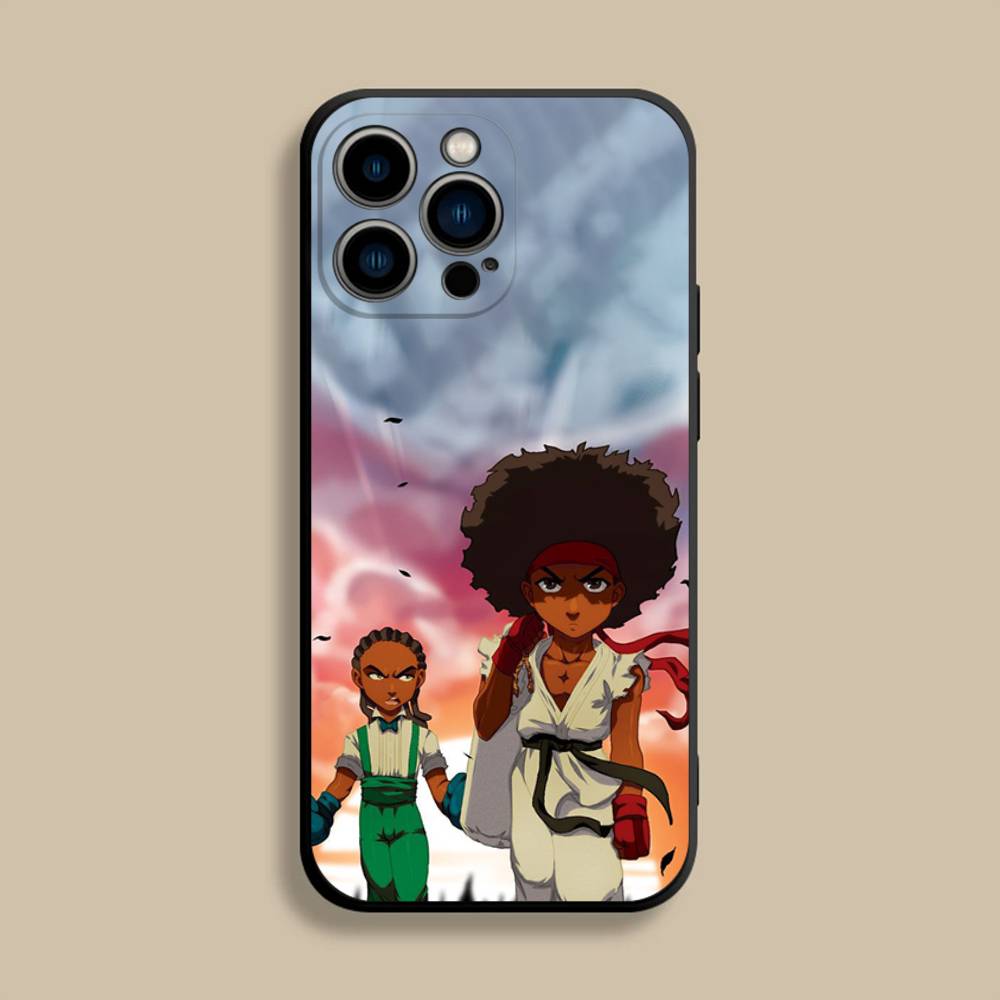 Cool The B-Boondocks Phone Case For iPhone 17,16,15,14,13,12,Pro,Max,Plus,E,SE4,Air,Mini Black Soft Cover