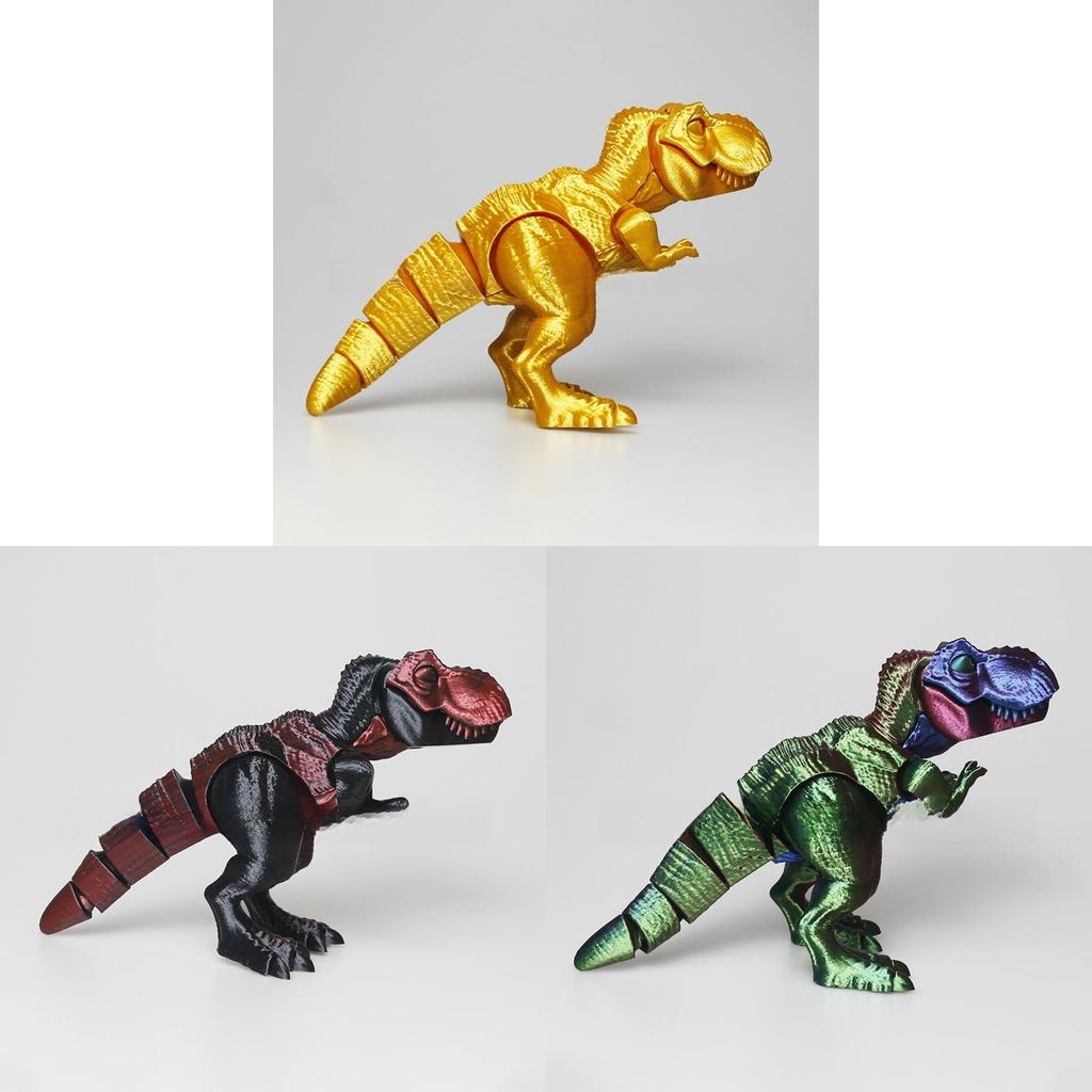Dinosaur Figurine Collectible Art Toy With Multicolor Adjustable Joints For Kids And Giftgiving