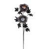 Halloween Eye Black Simulated Rose Branch, Gothic Style Fake Flower Ornament, Home and Office Desktop Decoration