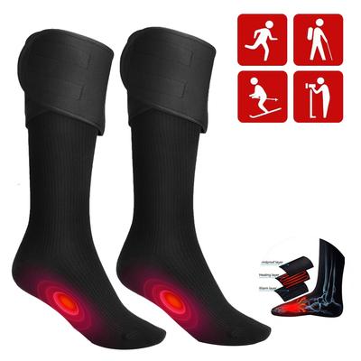 1 Paar Wiederaufladbare Akku-Heizsocken Elektrische Fußwärmer Beinwärmer Wintersocken