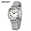 Sanda Women's Luxury Quartz Watch - Small Lightweight Square Design with Roman Numerals, Casual Waterproof Wristwatch