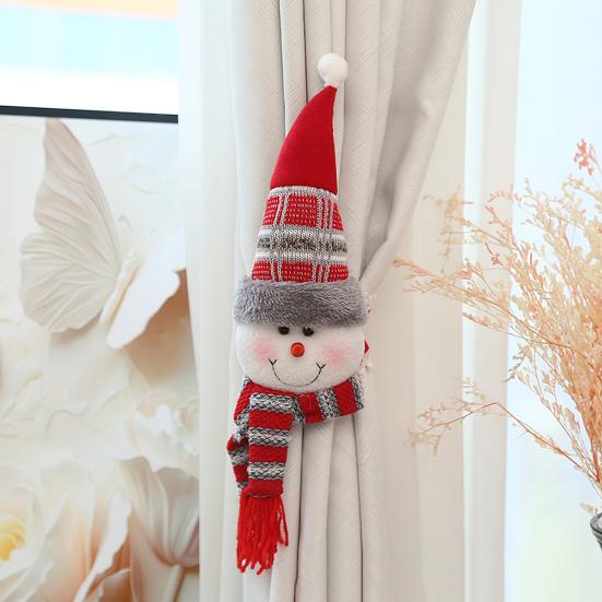 Yousheng Świąteczna Klamra do Zasłon 3D Mikołaj Bałwan Renifer Lalka Kreskówkowa Zapięcie do Zasłon do Salonu Domu Hotelu Dekoracja Okna