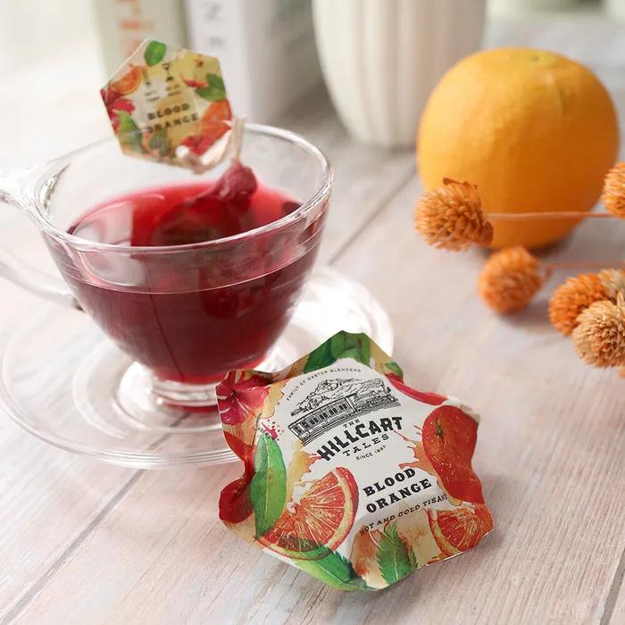 Blood Orange 14 Muslin Tea Bags Blended Herbal Tea Caffeine Free Iced Tea