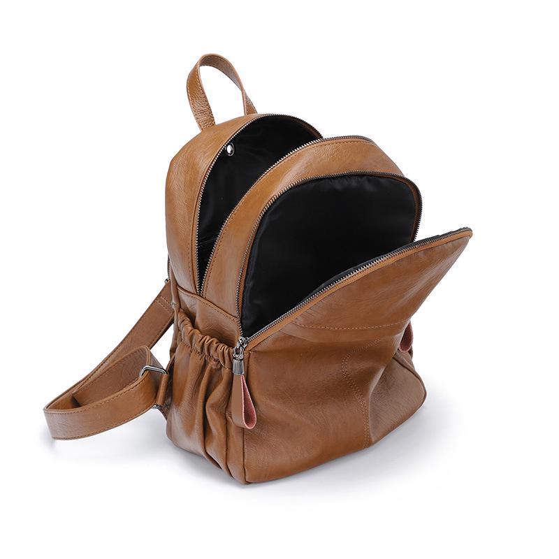 Women's casual wild travel backpack Brown Women's casual wild travel backpack Brown