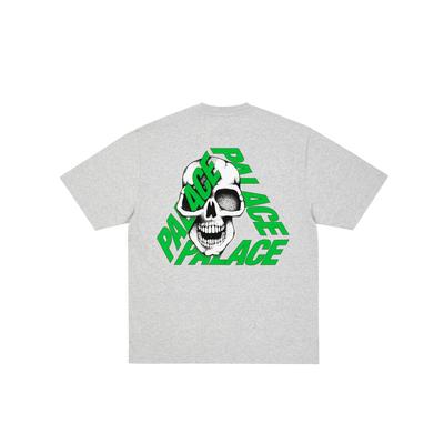 P3 Skull T-Shirt Grey Marl Unisex Tops P28TS144