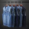 Kamizelka Jeansowa Męska Niebieska Jeansowa Bez Rękawów 8XL Jesienna Dopasowana Hip Hop Kowerski Męska Kamizelka Duży Rozmiar Hommes Jeans Veste