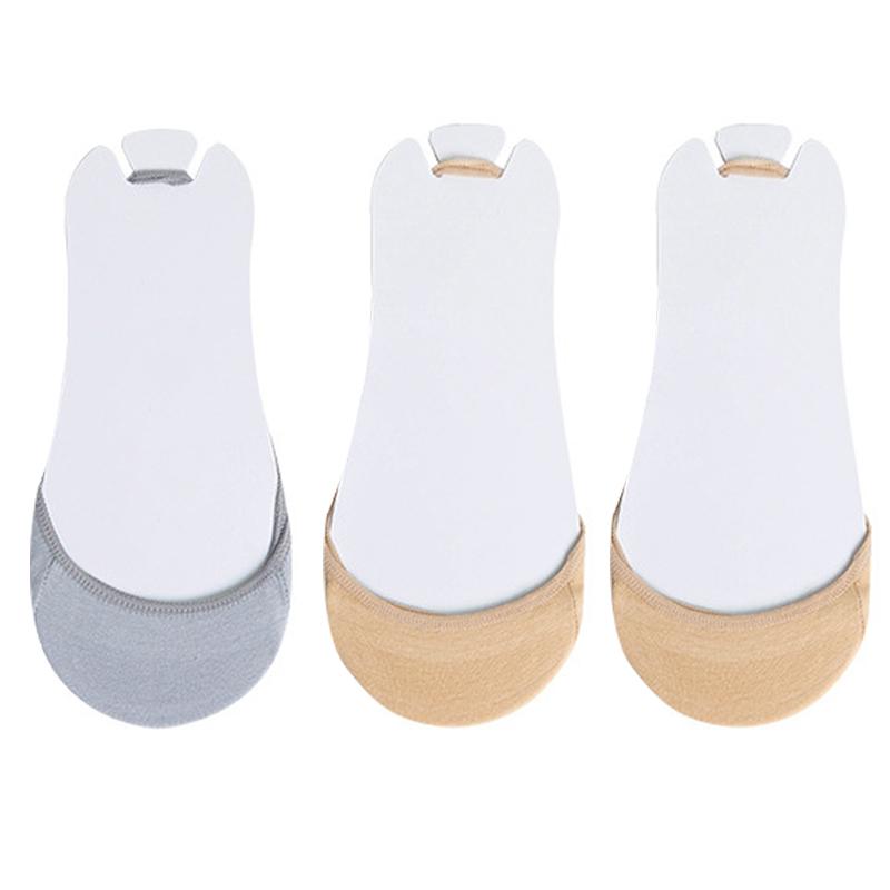3Pairs/lot Sling Women's Cotton Boat Socks Summer Non-slip Invisible Shallow Half-soled Socks That Do Not Fall Off The Socks