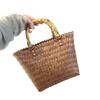 Large Capacity Handmade Rattan Straw Handbag: Woven Picnic & Souvenir Basket