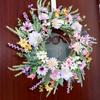 Künstlicher Blumenkranz Frühlingskranz Dekoration für Haustür Bauernhäuser Garten für Hochzeitsfeier Dekoration