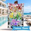 Custom Name Colorful Dream Island Beach Towel Microfiber Beach Towel, Lightweight and Quick-Dry, for Summer Travel, Swimming Pool Gift