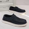 Summer Men Canvas Loafers Comfortable Walking Flats Man Non Slip Soft Moccasins Sneakers  Breathable Lightweight Casual Shoes
