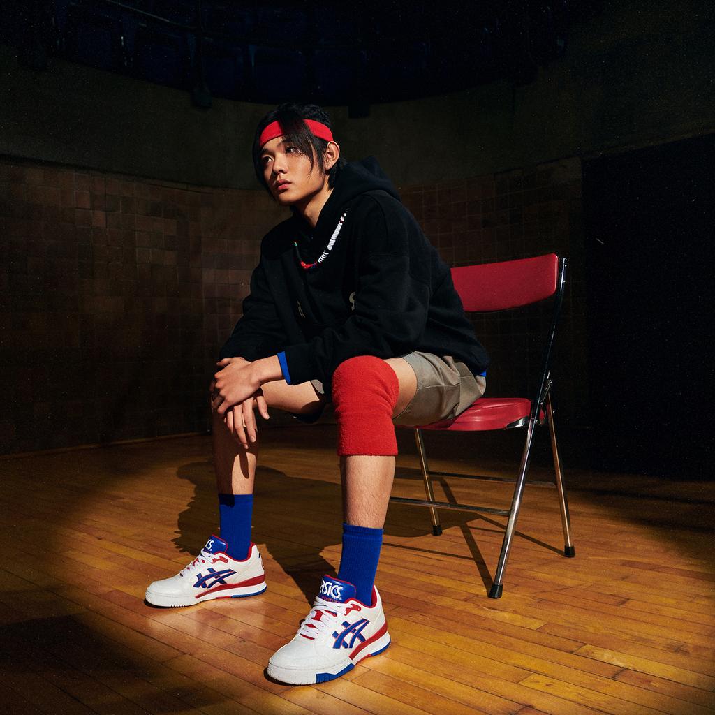 Asics Gel-Spotlyte Low Og Synthetic Leather Low-Top Retro Basketball Shoes Unisex sneaker White Blue 1203A232-100