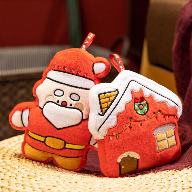 18cm Cute Snowman,Christmas Tree,Santa Claus Plush Toy Stuffed Christmas Series Soft Doll Pendant Christmas Tree Home Decoration