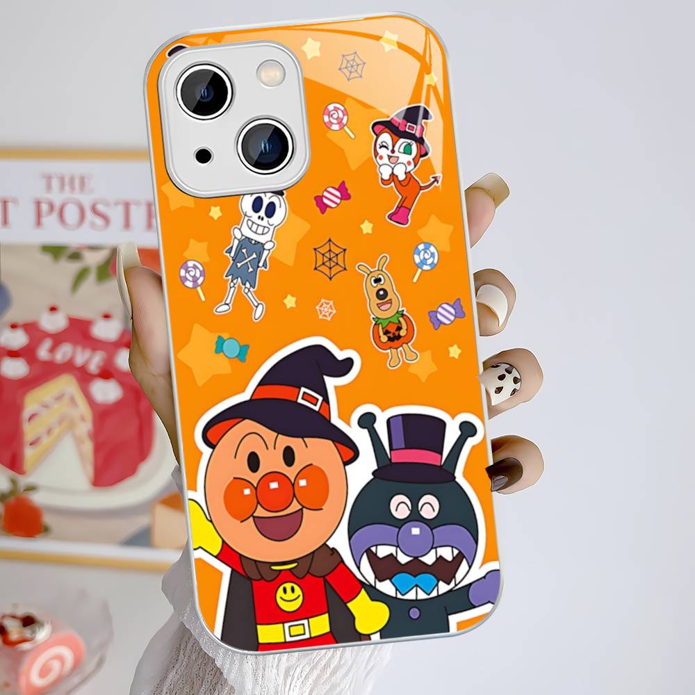 1pc Cartoon A-AnpanmanS Anime Tempered Glass For Iphone 14 13 12 11 Pro Mini XS MAX 14Plus X XS XR Cover