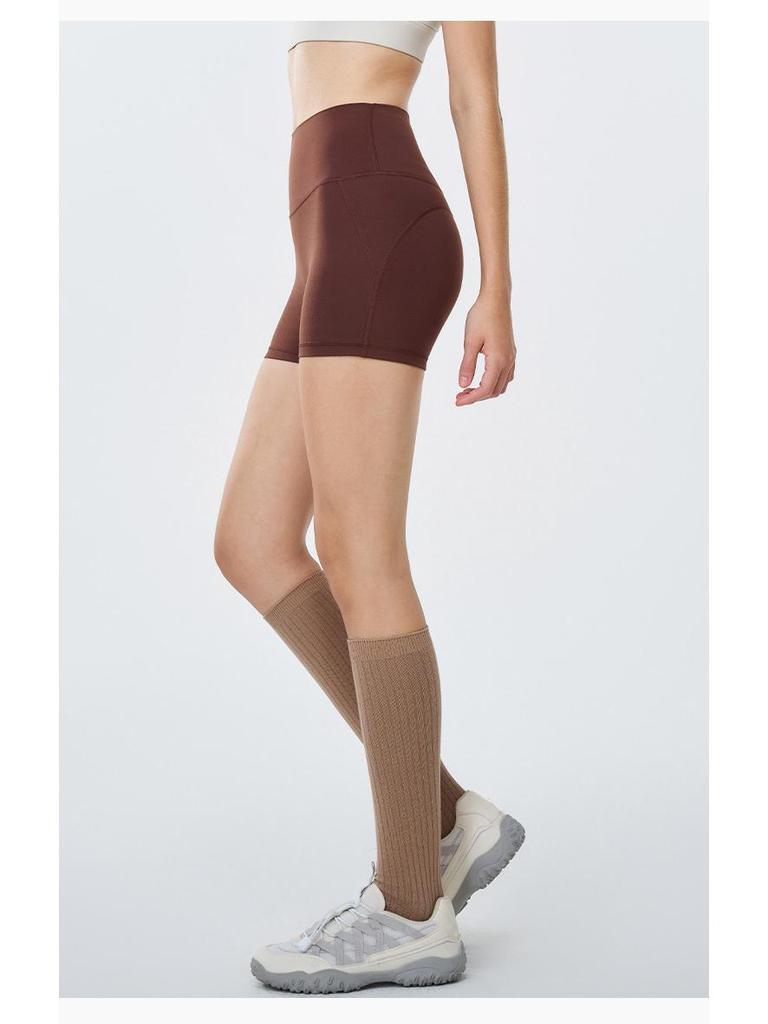 Women's High-Waist No-Panty-Line Sport Shorts - Hip Lift Yoga & Running Fitness Pants