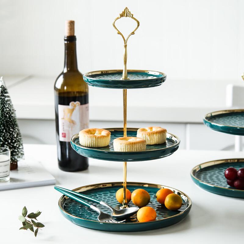Ruhan European Style Ceramic 3-Tier Dessert Stand