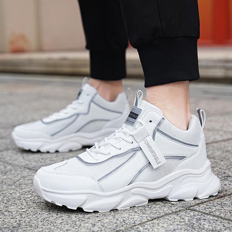 

High Top Men Sports Running Shoes Outdoor Walking Soft Casual Sneakers Designer Mesh Sneaker Men s Tennis Masculina 39 белый