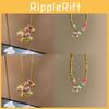 Cute And Playful Carousel Pendant Necklace And Bracelet With Colorful Dopamine Vibes