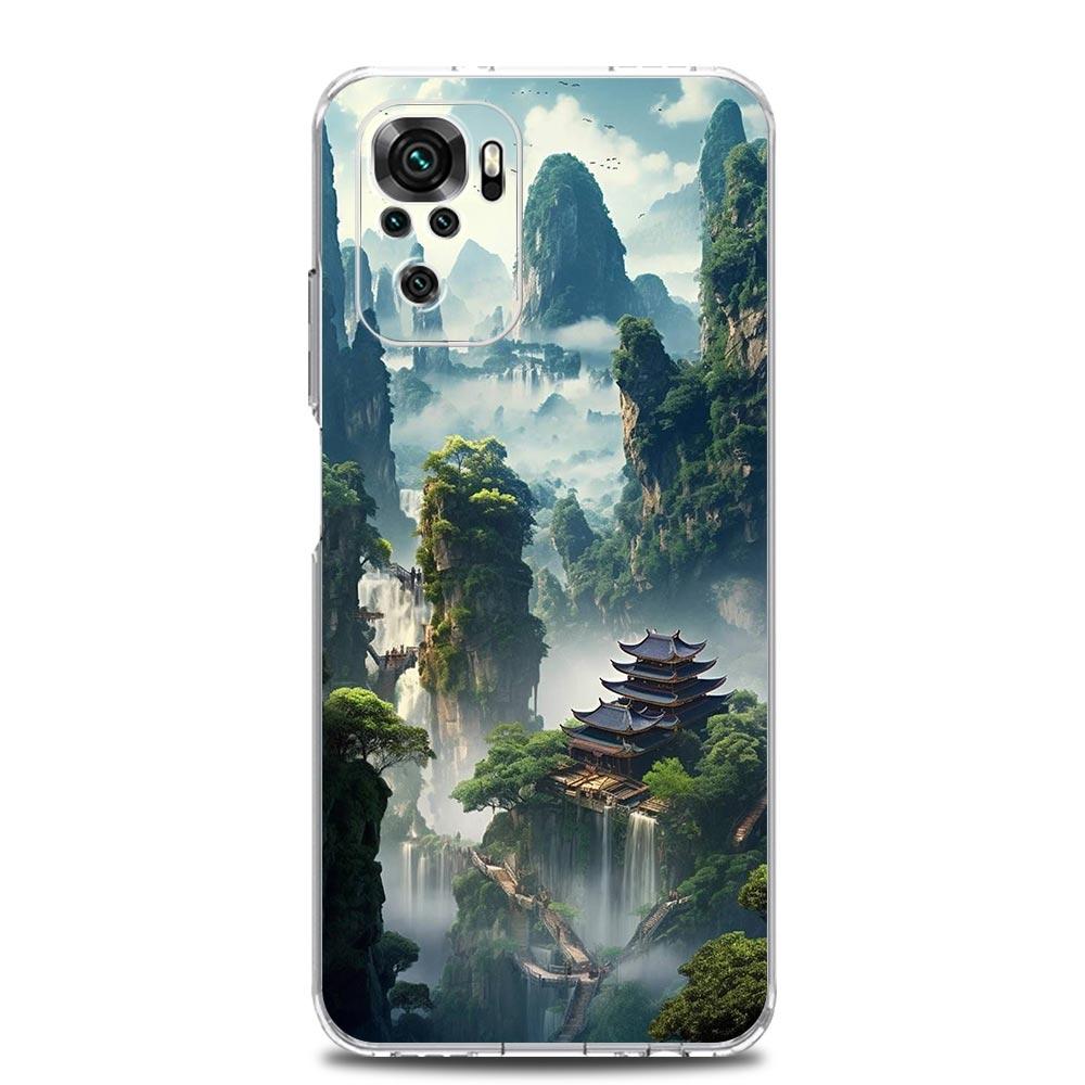 

Phone Case For Xiaomi Redmi Note 13 12 5G 9S 9 8 10 11 Pro Plus 4G 9T 13C 12C 10C 9C 9A 7 Pro Clear Cover Landscape Art Redmi Note 13 Pro 4G