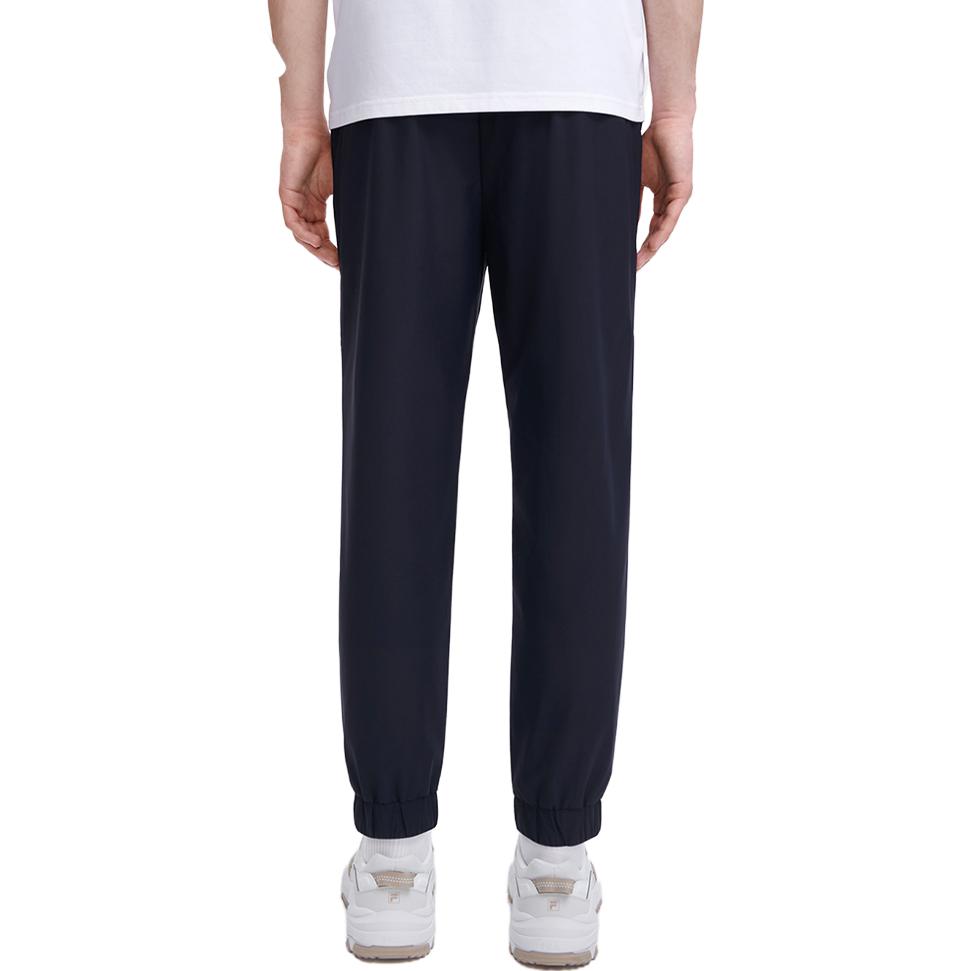 Fila Solid Color Logo Print Cuffed Loose Sports Casual Pants Men Bottoms Legendary-Blue F11M328605F-NV