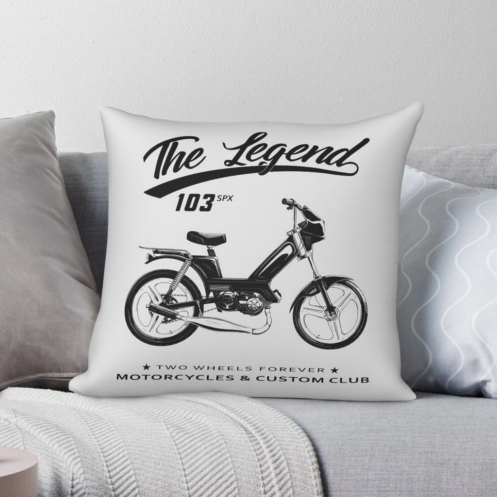 Moped SPX Quadratisches Kissenbezug Polyester Leinen Samt Bedruckt Reißverschluss Dekorative Sofa Kissenhülle