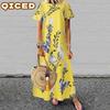 Fashion Summer Spring Short Sleeve O-Neck Casual Dresses