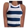 Sha Summer Women Tops Casual Colorblock Contrast Binding Tank Top Sleeveless Vest