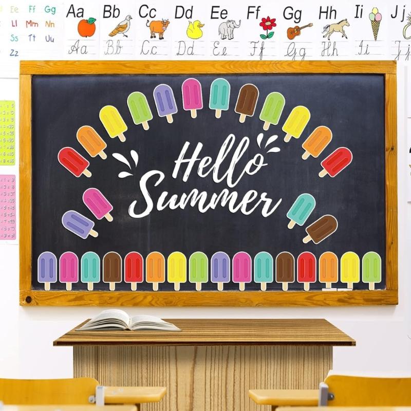Ice Cream Cut Outs Back to School Classroom Ice Cream Decoration Colorful Ice Cream Cutouts for Bulletin Board School Summer