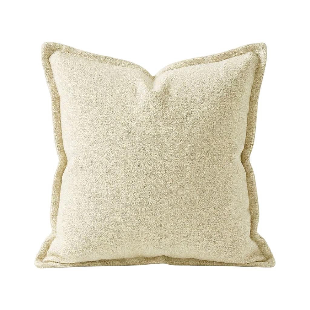 Plüsch-Kurzflor-Kissenbezug mit Paspelrändern Gestrickte Textur Verdickte Weiche Kissenhülle für Zuhause Sofa Schlafzimmer Dekoration