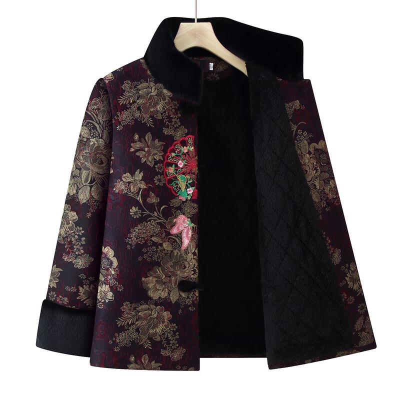Mo'ou Elderly Women's Padded Tang Suit Winter Jacket