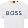 HUGO BOSS T Shirts Men's Blue With White Lettering Crew Neck Moderate Straight Fit 50481923-103