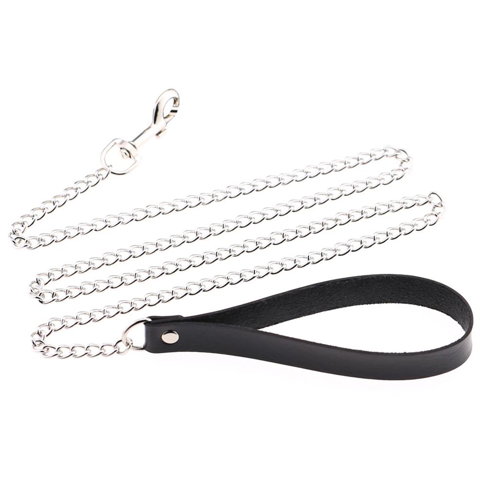 Chain Leash Choker Collar for Women Alt Fashion Leather Chocker Sexy Costume Jewelry Halloween Cosplay Accessories