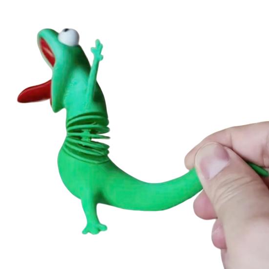 3D-gedruckte wackelnde Eidechsen-Dekoration Schwingfeder Eidechsen-Figur Fidget-Spielzeug Heim- und Bürodekoration Dekoration Meme-Liebhaber Geschenk