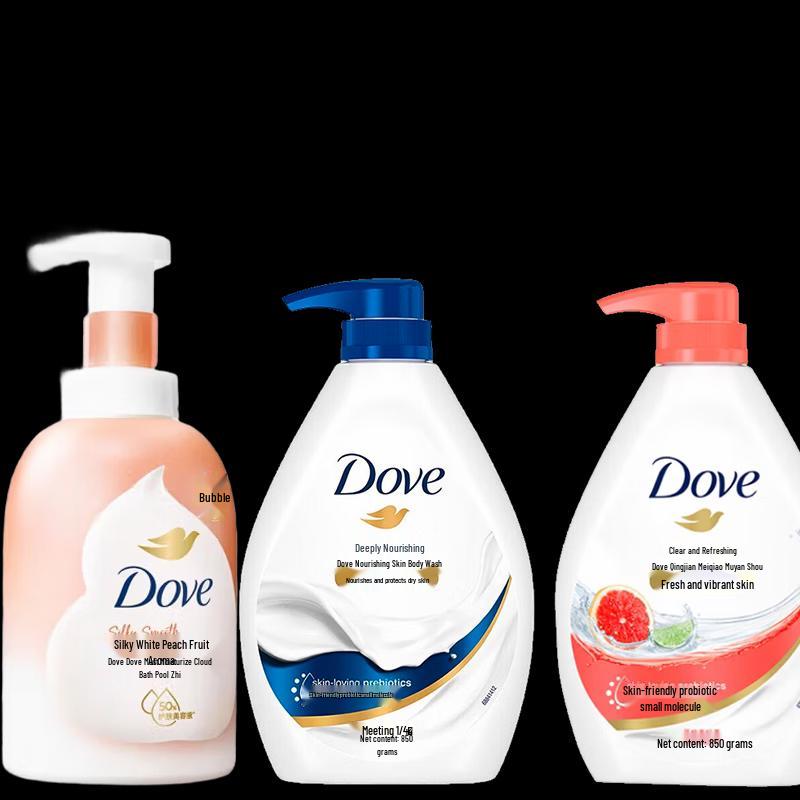 Dove White Peach Foam & Shower Milk Bundle