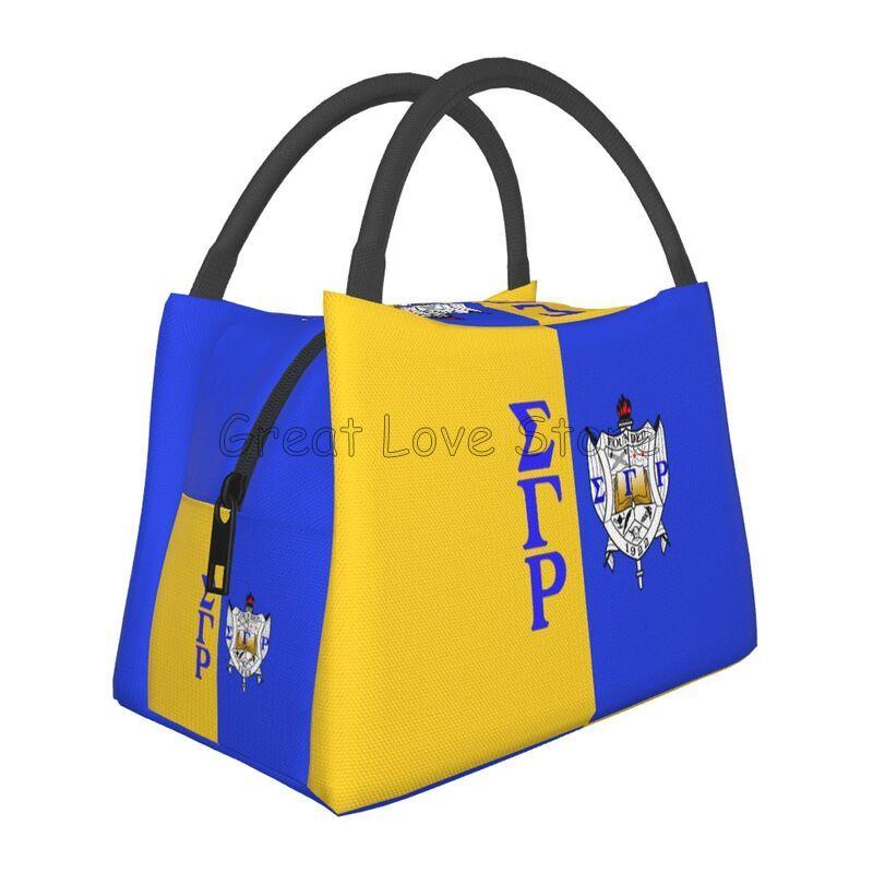 Sigma Gamma Rho 1922 Print Thermal Lunch Bag Women Portable Insulated Cooler Bag for Picnic Work Reusable Waterproof Lunch Box