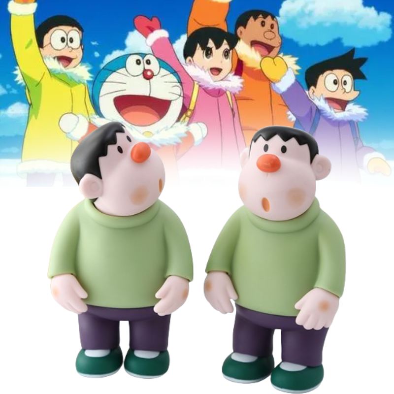 Takeshi Gouta Doraemon Toy Model Doll Pvc Material Decoration Durable Design