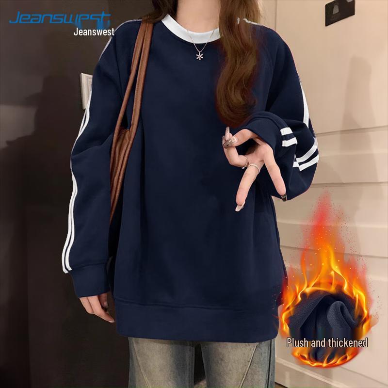 JEANSWEST Women's American Casual Crewneck Sweatshirt