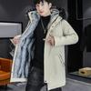 Winter Jackets Thicken Men's Down Cotton Jacket with Fur Collar Warm Parka Men Casual Waterproof Winter Long Coat