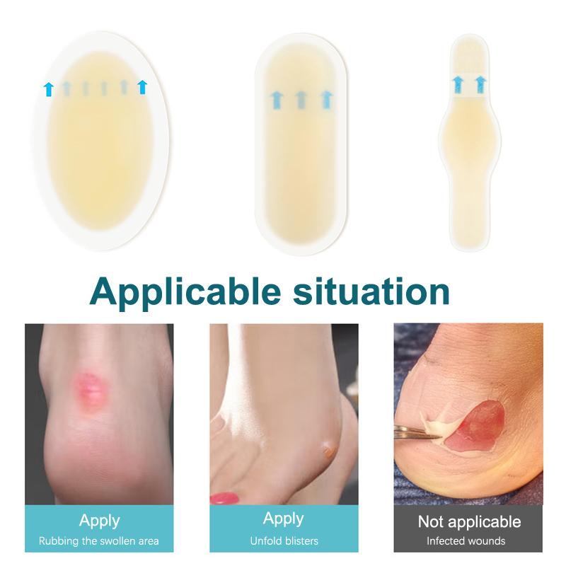24Pcs Adhesive Hydrocolloid Gel Blister Plaster Heel Anti-Wearing Heel Sticker Pedicure Patch Plaster Foot Care Tools